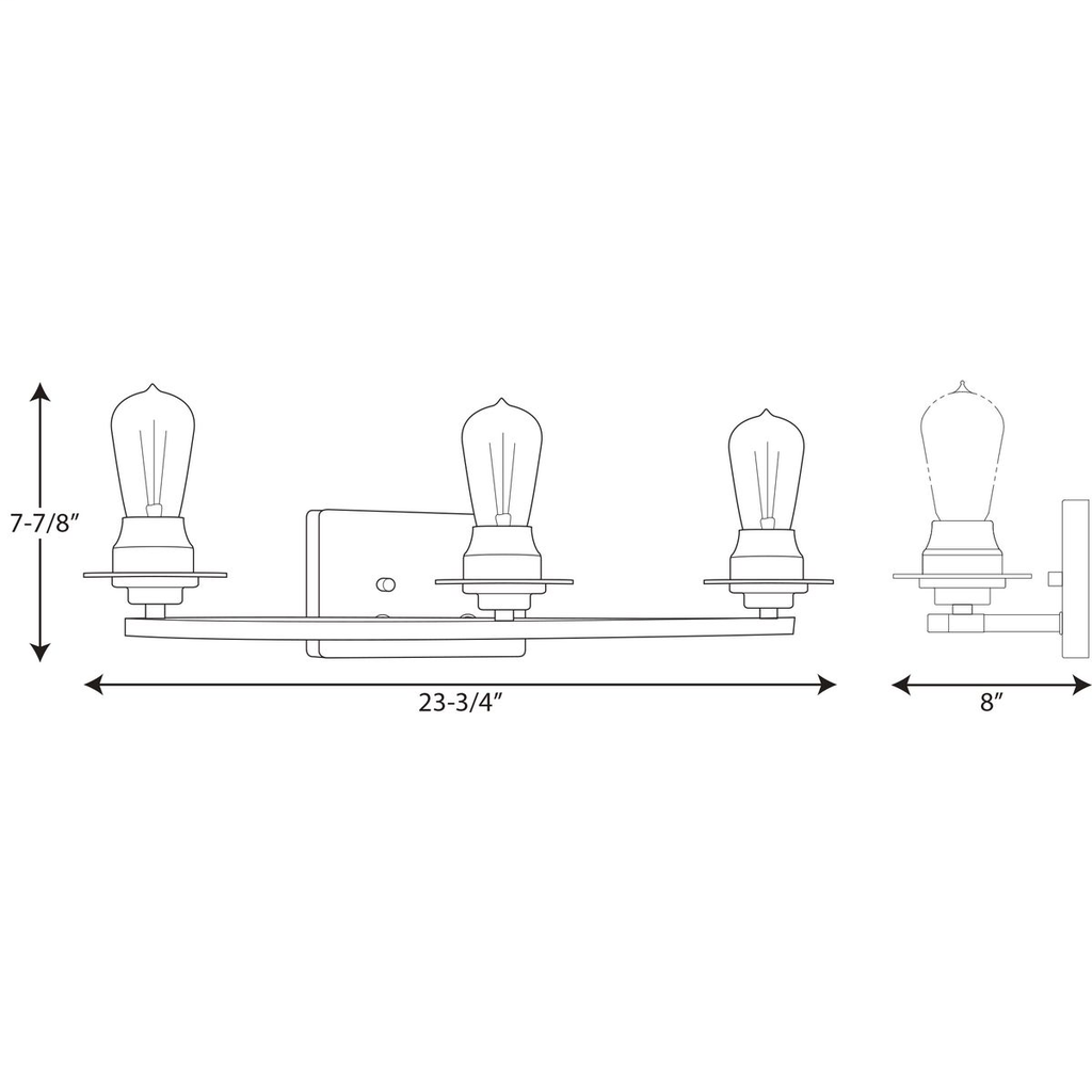 Debut Collection Three-Light Bath & Vanity