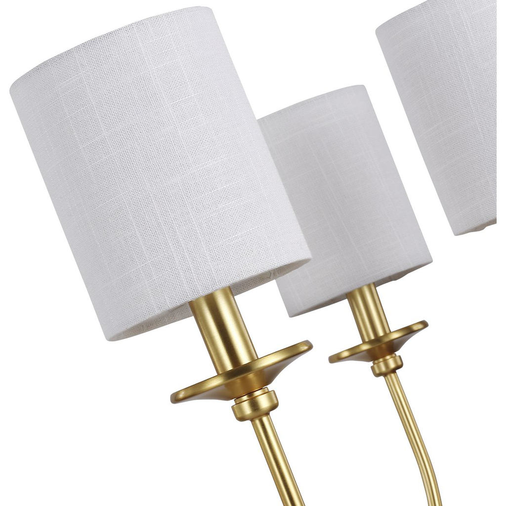 Bonita Collection Six-Light Satin Brass Foyer Chandelier