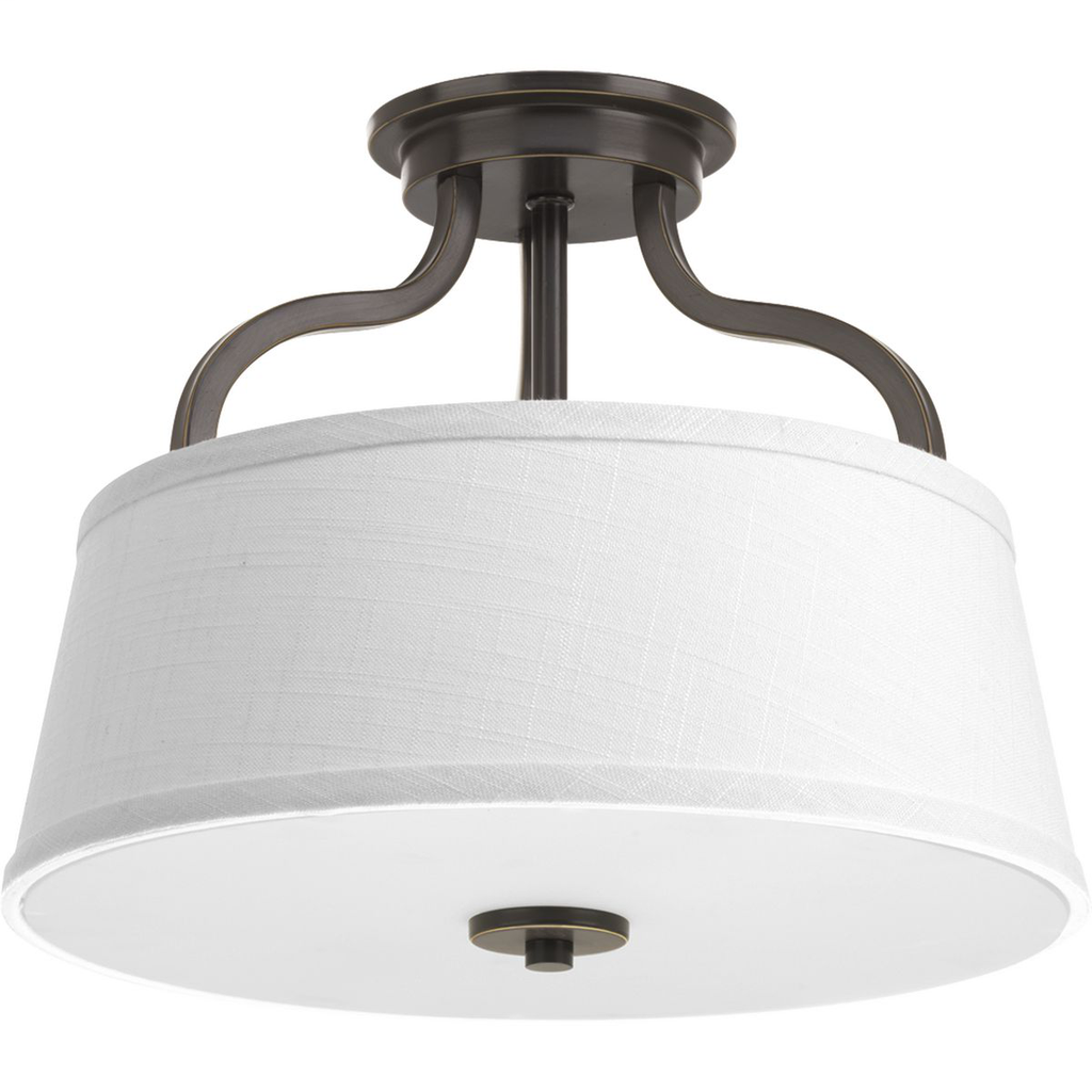 Product image for Progress P3720-20 Arden Collection Two-Light 14" Semi-Flush Convertible