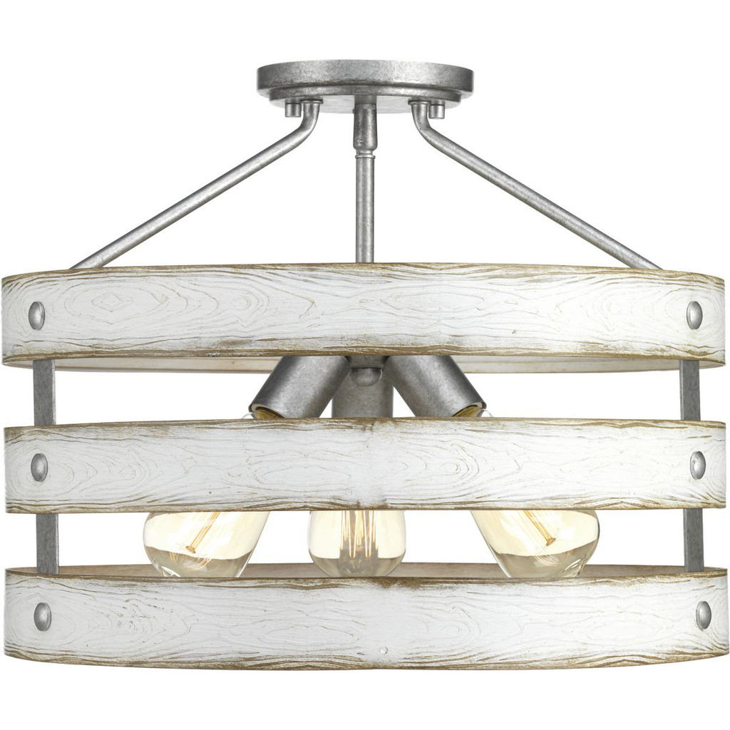Gulliver Collection Three-Light 17" Semi-Flush Convertible