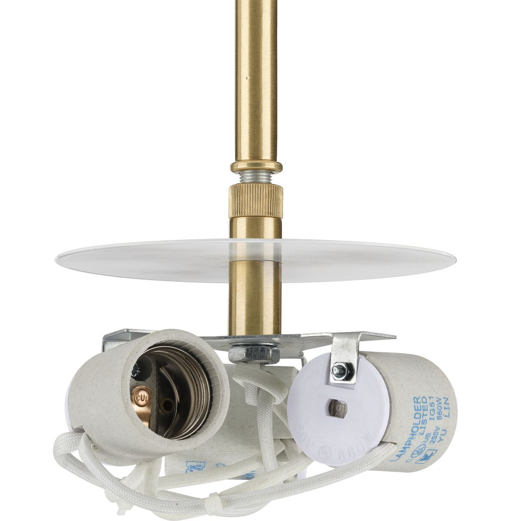 Product image for Progress P5199-12 Markor Collection Three-Light Satin Brass Pendant Stem Kit