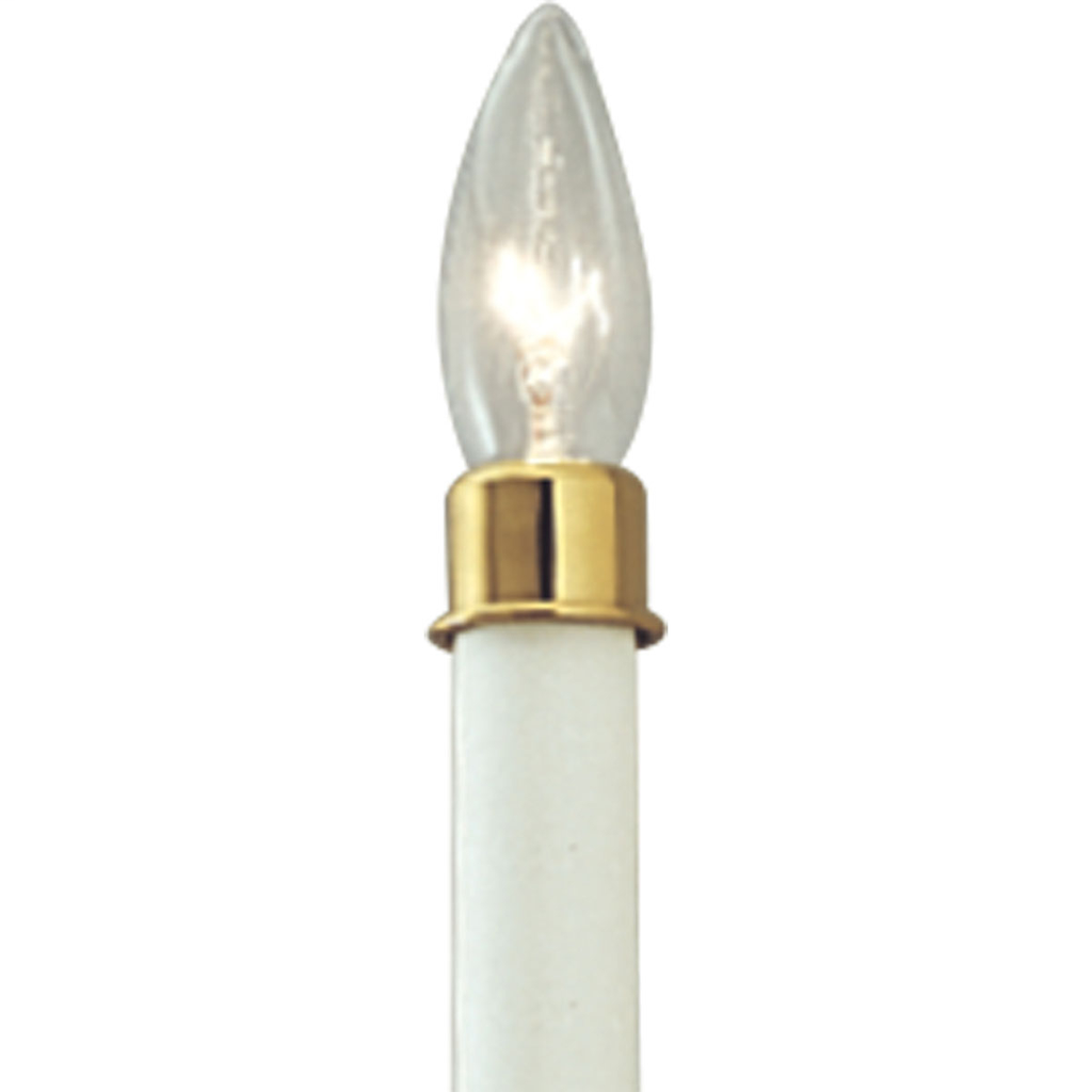 Product image for Progress P8788-10 Polished Solid Brass Candle-Cap Accessory for Chandeliers
