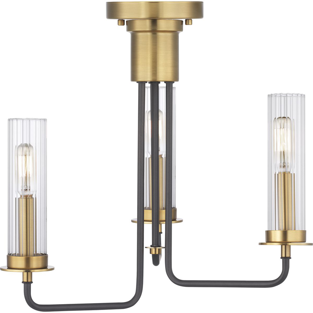 Product image for Progress P350122-143 Rainey Collection Three-Light. Semi-Flush Convertible
