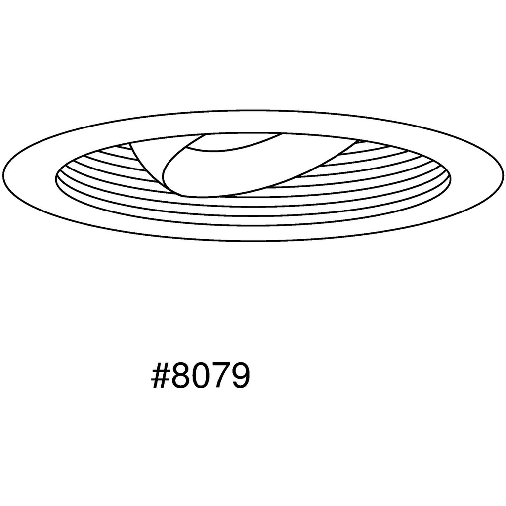 6" Regressed Baffle Eyeball Trim for 6" Housing (P87/P187/P83/P88/P821)