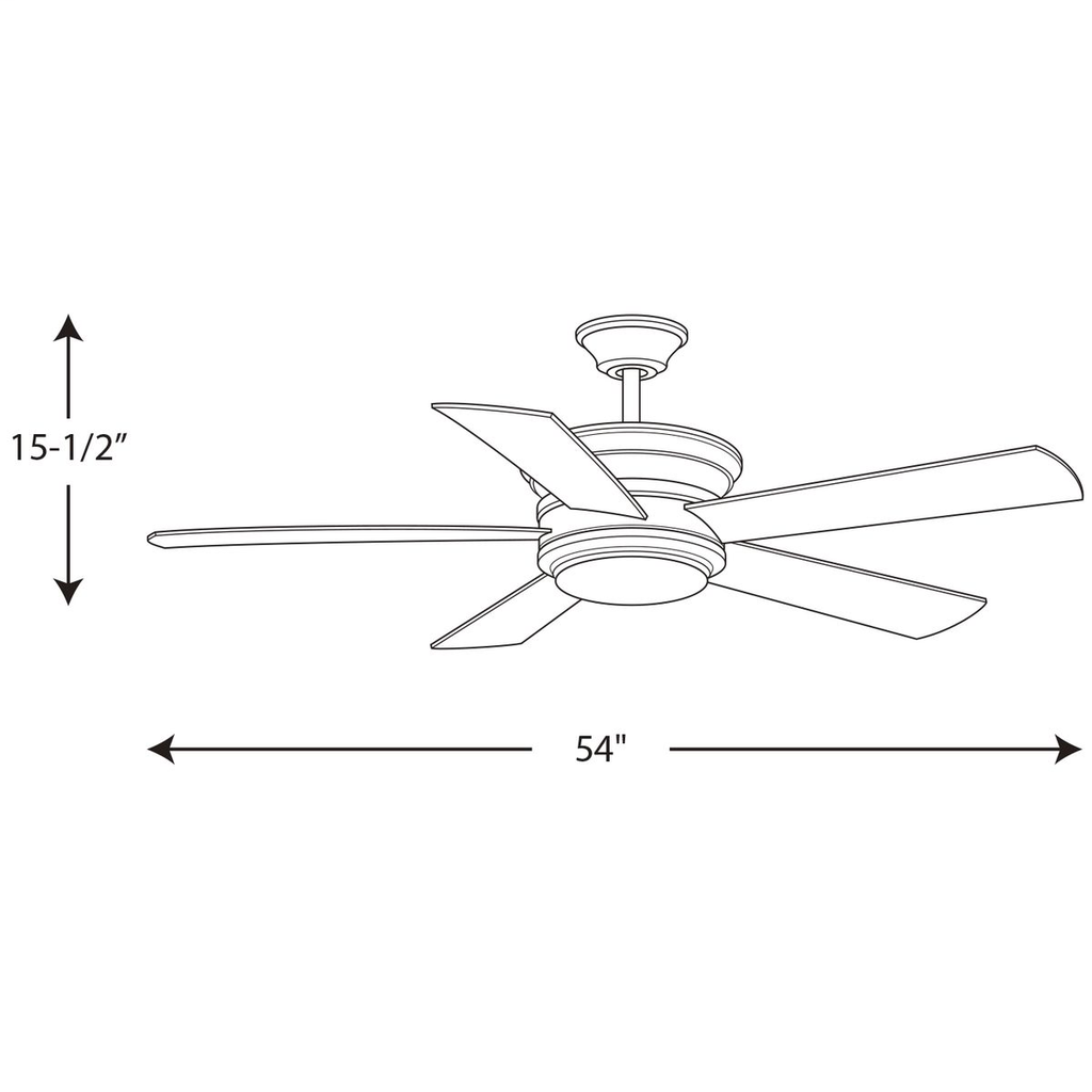 Harranvale Collection 54" 5 Blade Fan w/ LED Light