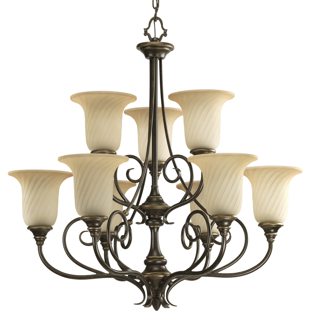 Product image for PROG P4288-77 9-100W MED CHANDELIER