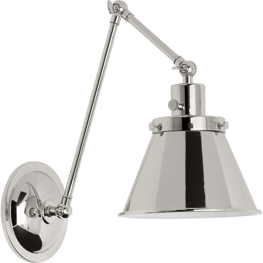 Product image for Progress P710095-104 Hinton Collection Polished Nickel Swing Arm Wall Light