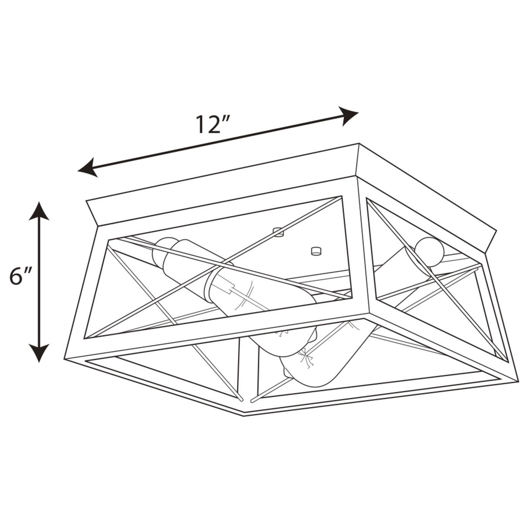 Briarwood Collection Two-Light Flush Mount