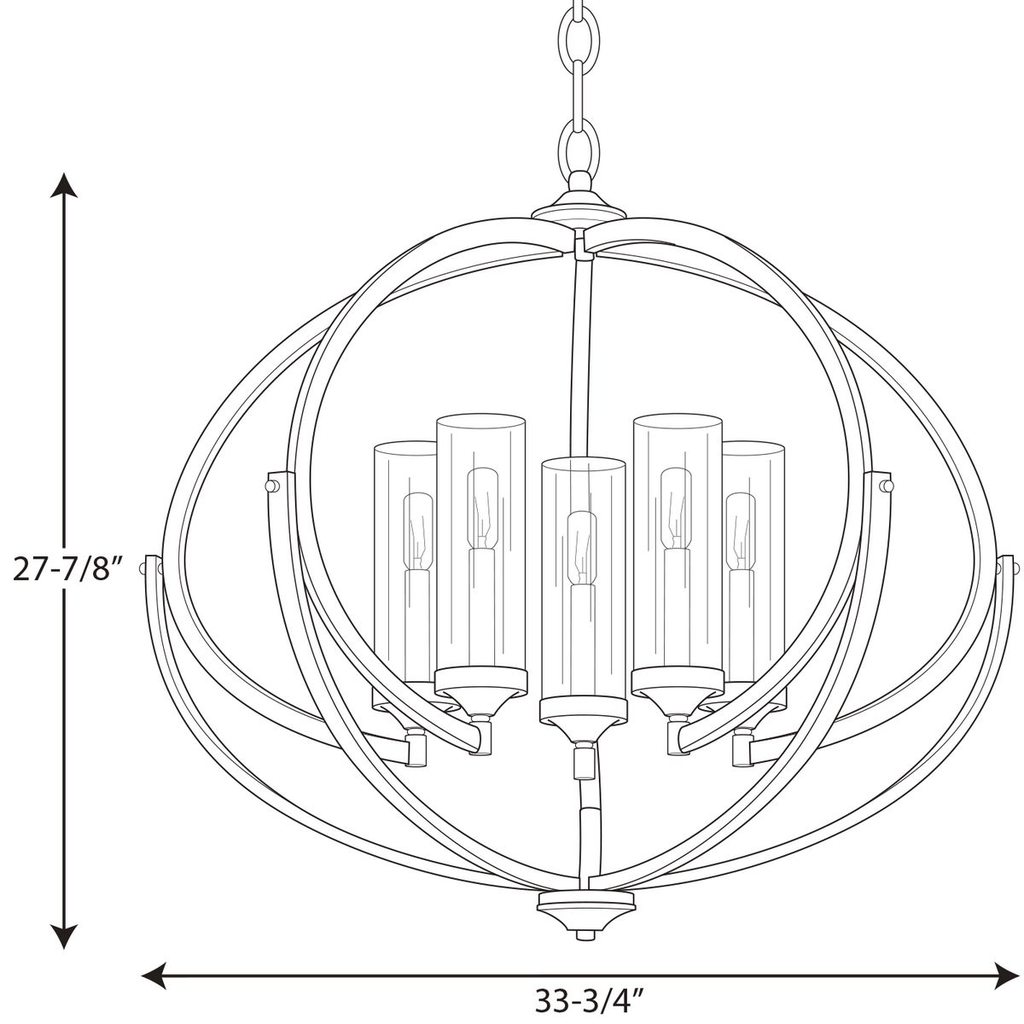 Evoke Collection Five-Light Chandelier