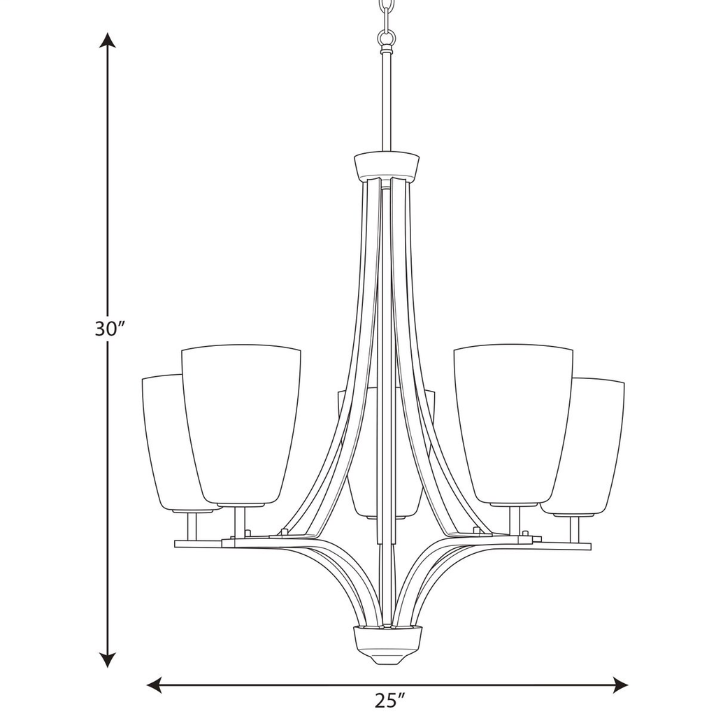 Leap Collection Five-Light Chandelier