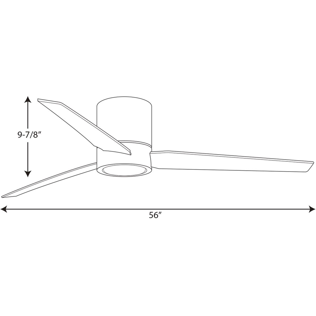 Braden Collection 56" Three-Blade Indoor Hugger Ceiling Fan