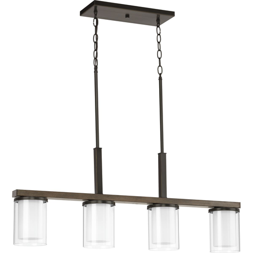 Product image for Progress P400190-020 Mast Collection Four-Light Linear Chandelier
