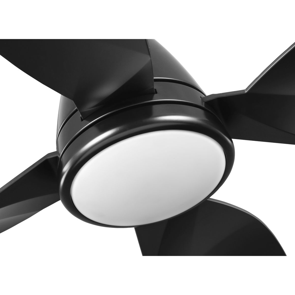 Holland Collection 60" Four-Blade Black Ceiling Fan