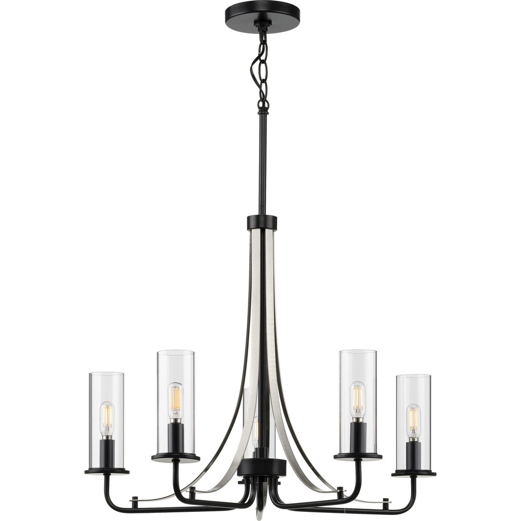 Riley Collection's Five-Light Black Chandelier