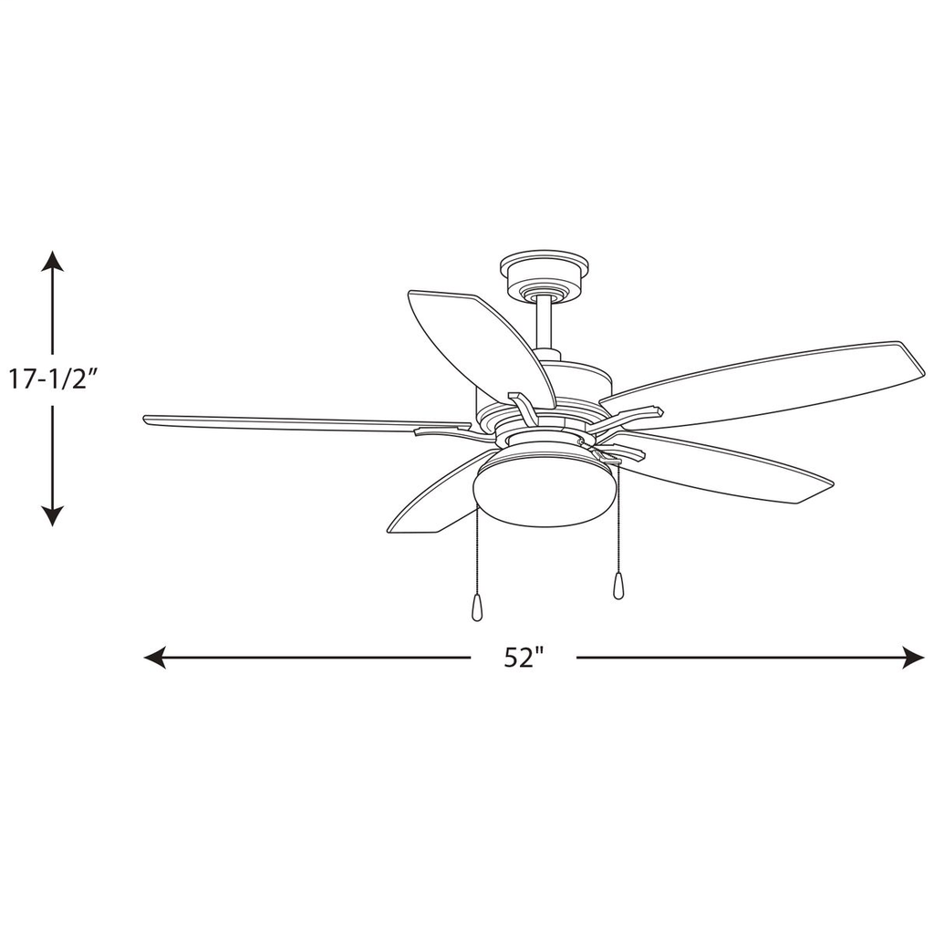Billows Collection 52" 5 -Blade Ceiling Fan
