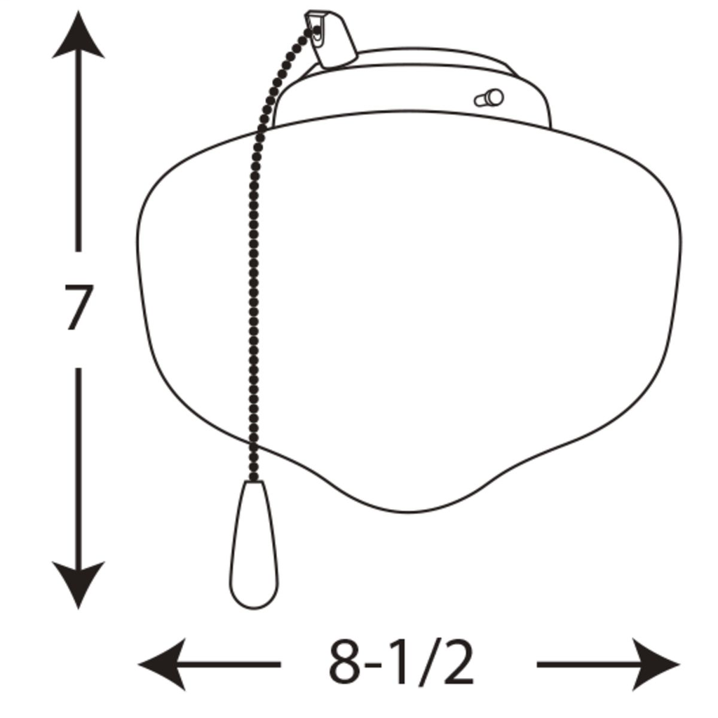 AirPro Collection One-Light Ceiling Fan Light