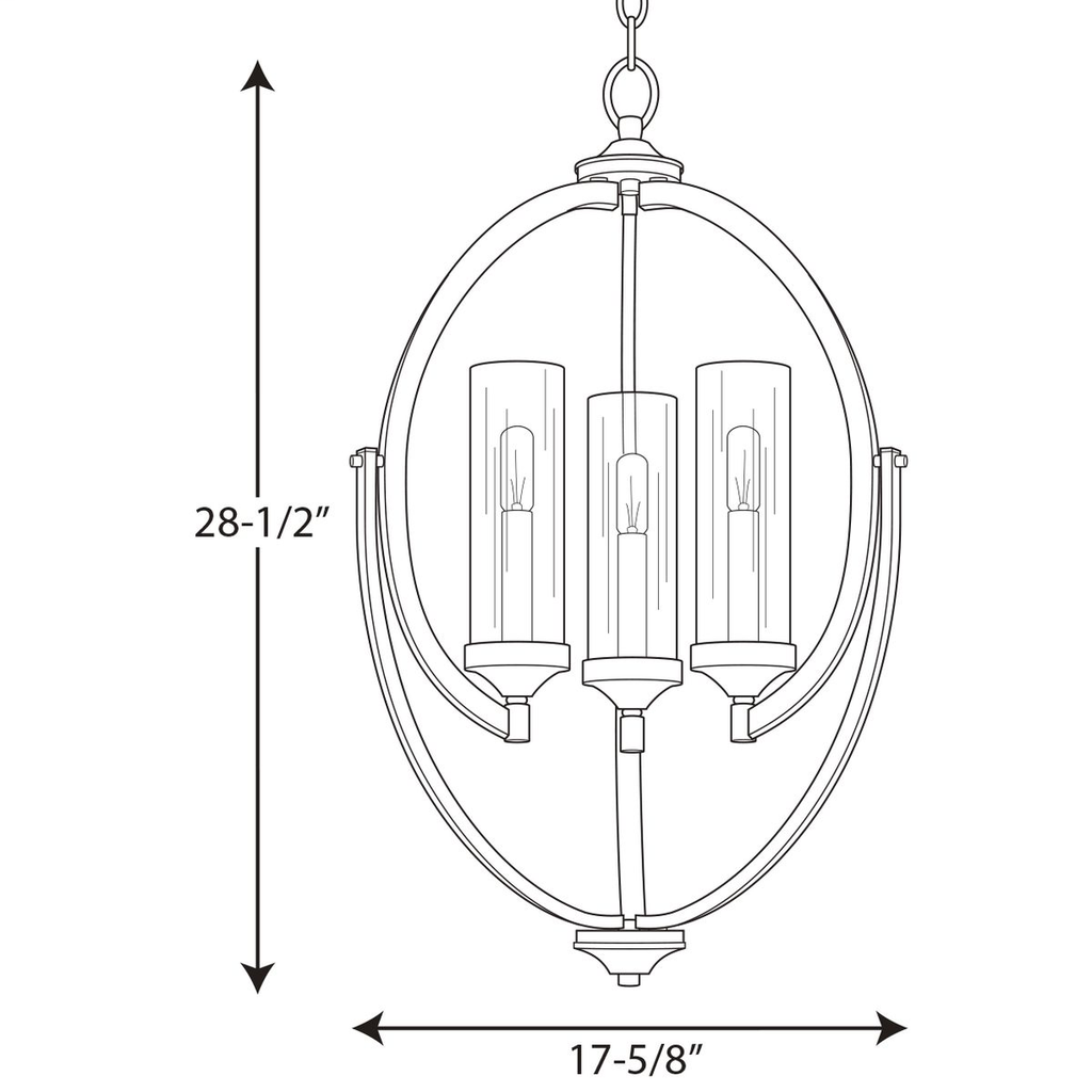 Evoke Collection Three-Light Chandelier