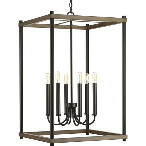 Product image for Progress P500089-020 Fontayne Collection Six-Light Antique Bronze Farmhouse Pendant Light