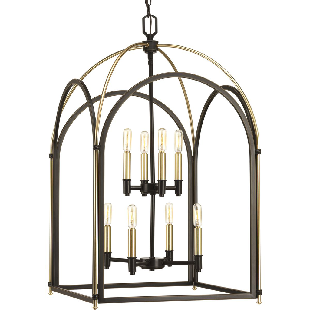 Product image for Progress P500040-020 Westfall Collection Eight-light Largel Foyer Pendant