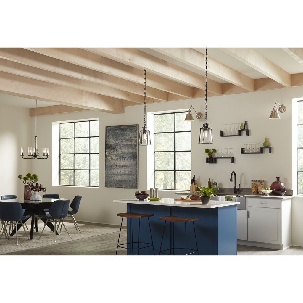 Riley Collection's Five-Light Black Chandelier