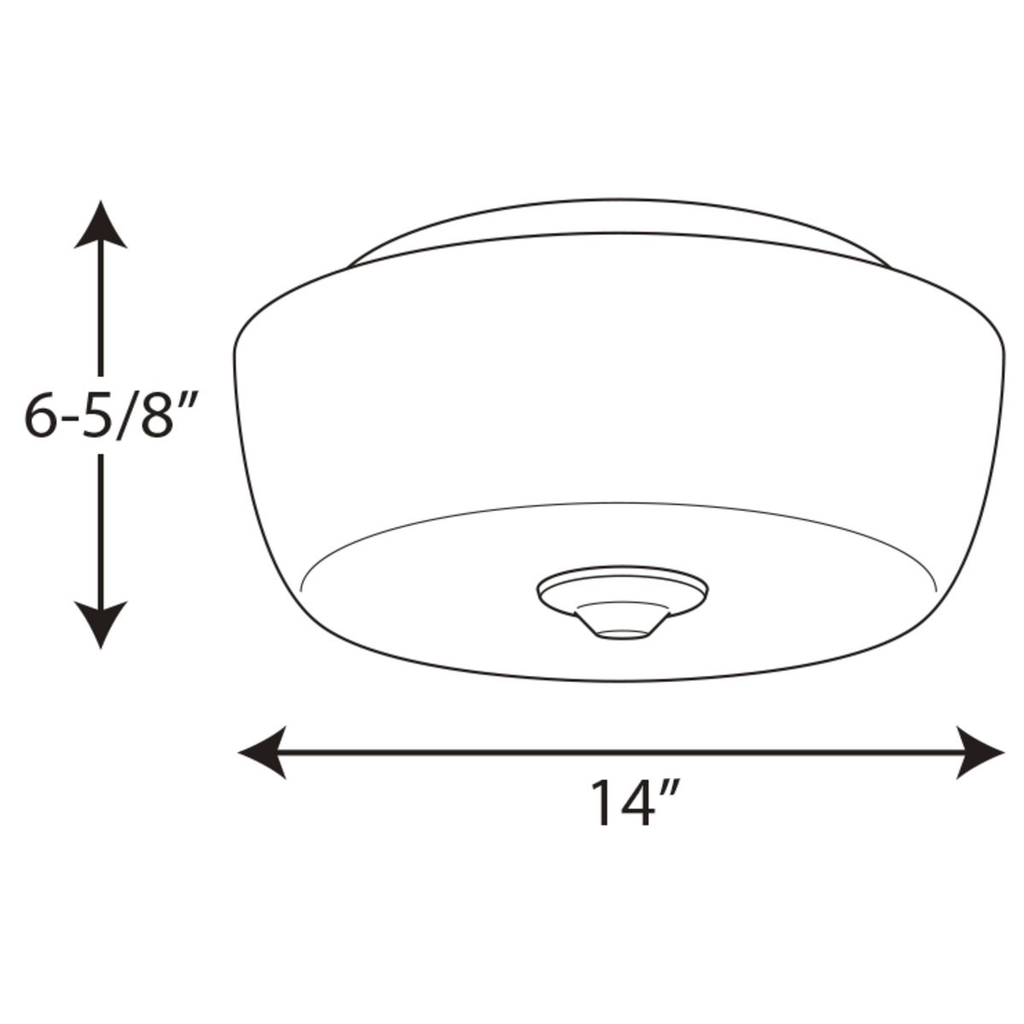 Leap Collection Two-Light 14" Flush Mount
