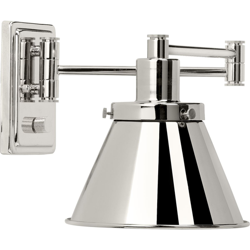Product image for Progress P710085-104 Hinton Collection Polished Nickel Swing Arm Wall Light