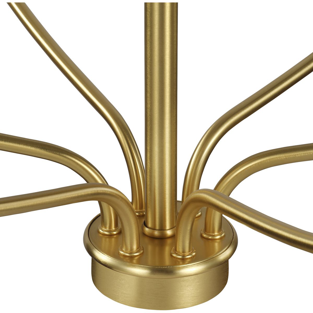 Bonita Collection Six-Light Satin Brass Foyer Chandelier