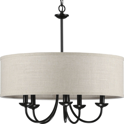 Drum Shade Five-Light Chandelier