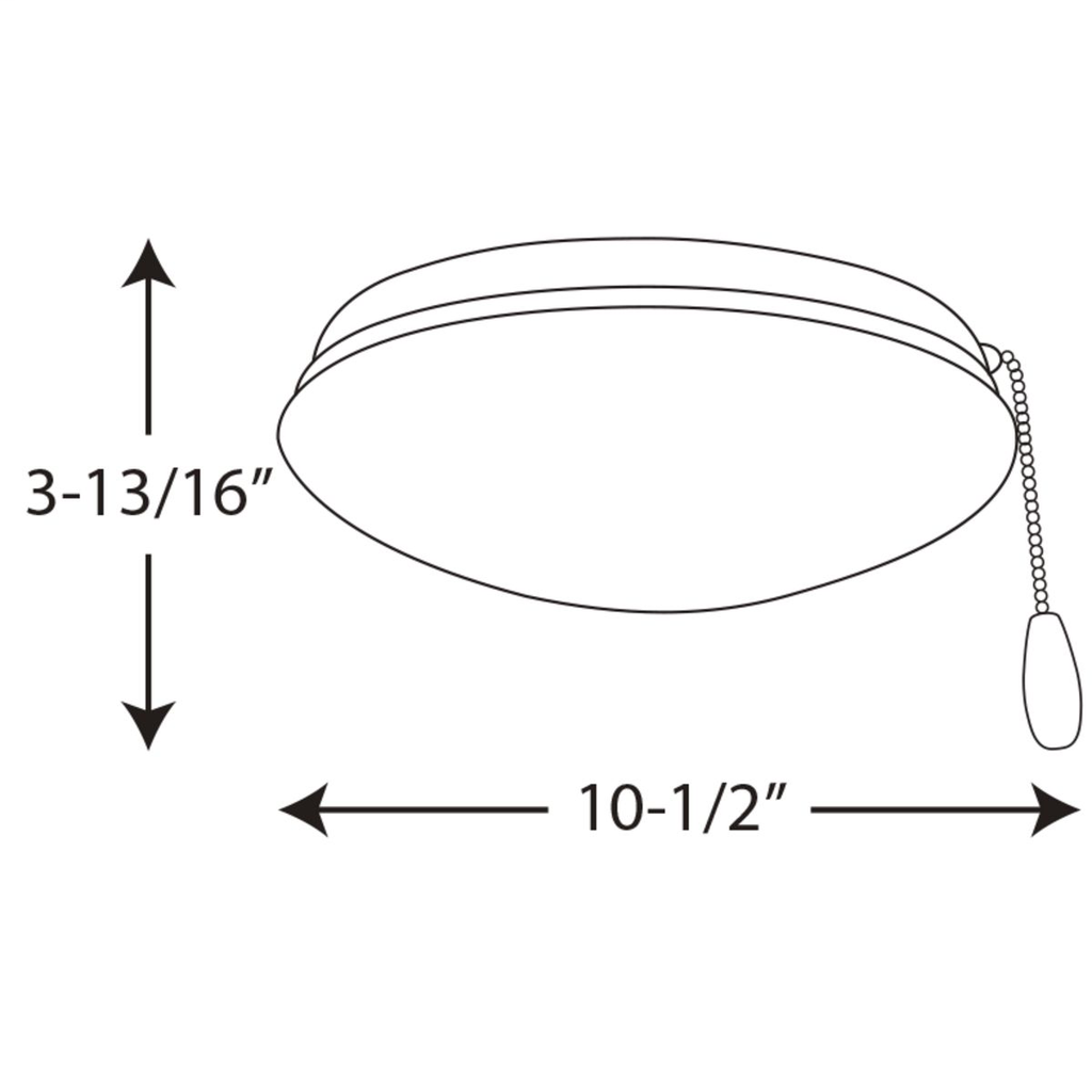 Two-Light Universal Opal Glass Fan Light Kit