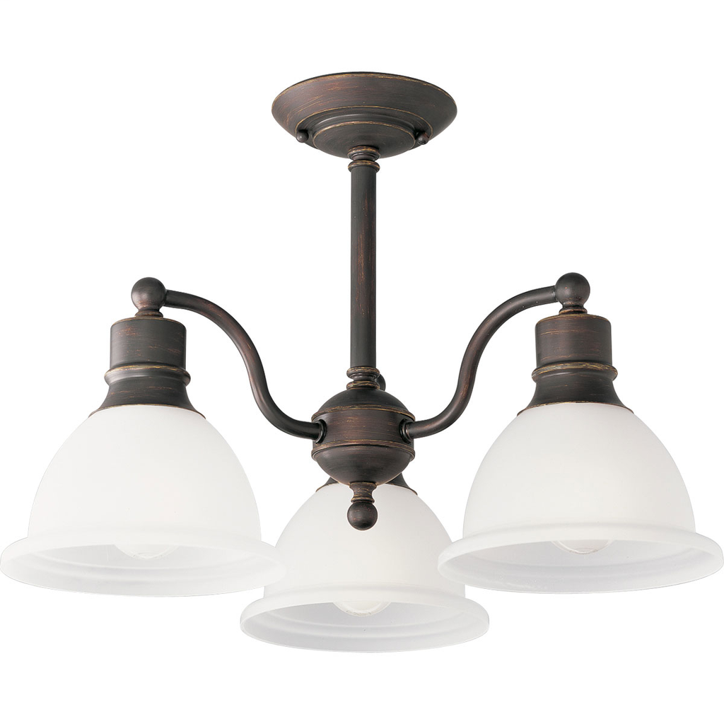 Product image for Progress P3663-20 Madison Collection Three-Light 20-3/4" Close-to-Ceiling