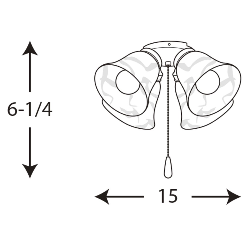AirPro Collection Four-Light Ceiling Fan Light