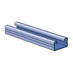 Product image for Unistrut P4000-10EA 1-5/8" x 13/16" x 10' 16 Gauge Solid Channel