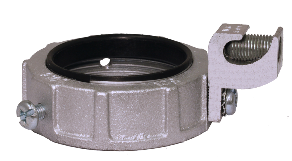 Product image for Konkore BRC6004AKON 6" Malleable Iron Conduit Bushings 150. With Aluminum Lug 250MCM-6