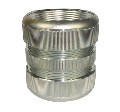 Product image for Konkore SRCK250KON 2-1/2" 5-Piece Compression Coupling - Steel Super Fitting - Connects Threaded Or Unthreaded EMT/IMC/GRC