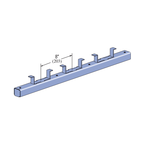 Product image for Unistrut P3270X-PG Concrete Insert, 12 Gauge, No Closure Strip, no End Caps, with Back Plates, Steel, Pre-Galvanized