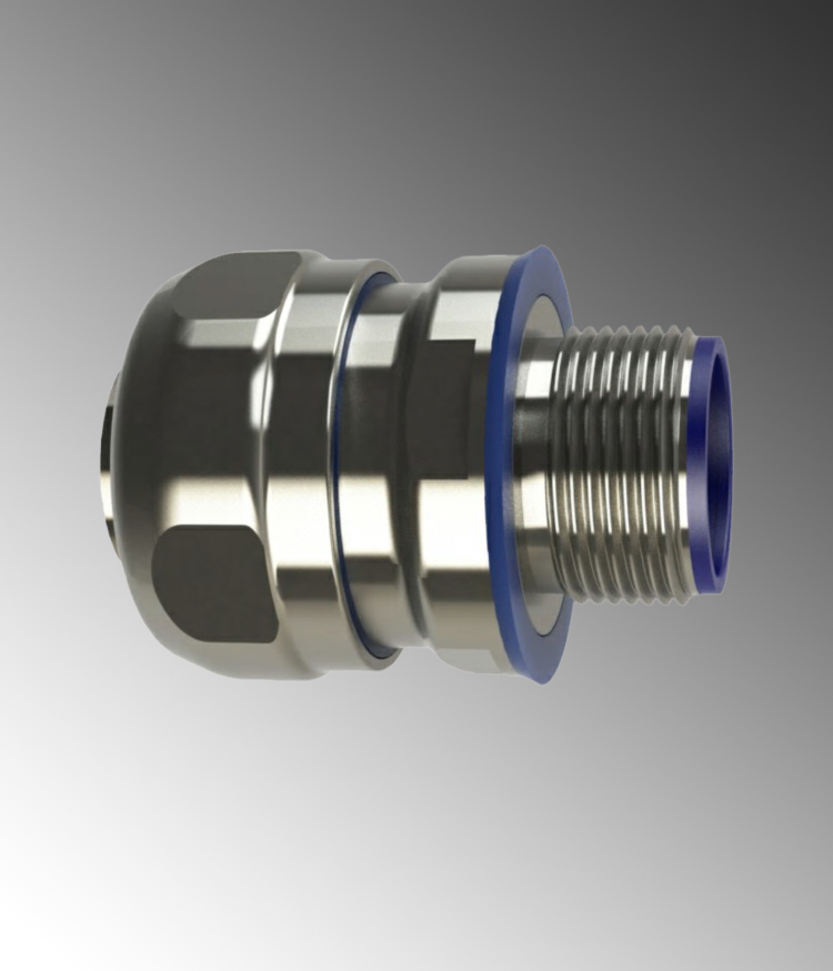 Product image for Calpipe S60700FCHG 3/4" Stainless Steel 316 Flex Hygienic Straight Connector
