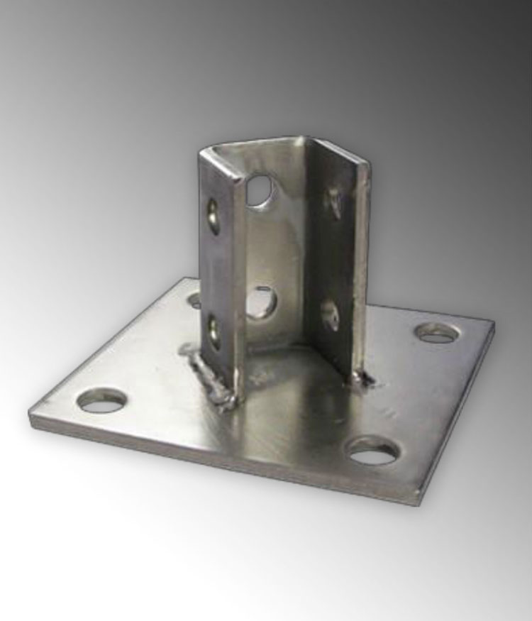 Product image for Calbrite S65800PBSQ Stainless Steel 316 Square Post Base