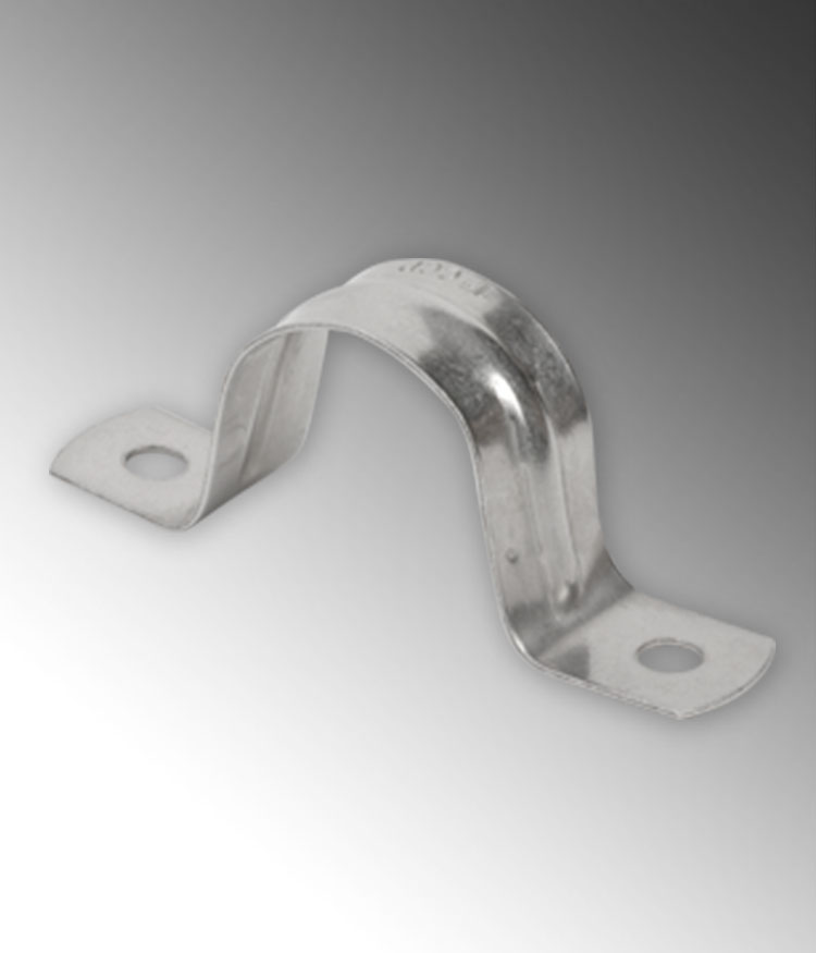 Product image for Calpipe S220002S00 2" Stainless Steel 316 EMT Two Hole Strap