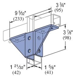 Product image for Unistrut P2348-EG Wing Shape Fitting, Steel, Electrogalvanized