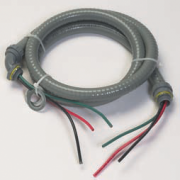 AFC 8015 10/3 Stranded (Black,Red,Green) 1/2" x 6' Non-Metallic Liquidtight Whip, Type UL Product image for AFC 8015 10/3 Stranded (Black,Red,Green) 1/2" x 6' Non-Metallic Liquidtight Whip, Type UL