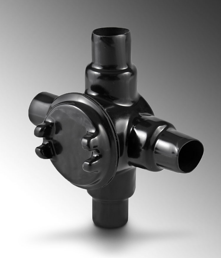 Product image for Calpipe PV2000GUAX69 2" PVC Coated Galvanized Rigid GUAX Junction Box