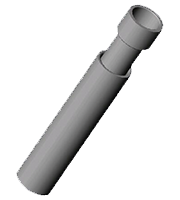 Product image for Allied 789646 1/2" PVC 2-Piece Expansion Coupling, Expands to 12"