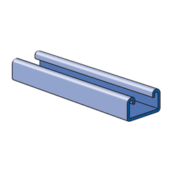 Product image for Unistrut P7000-10PG 3/16" x 13/32" x 10' Wide Strut Channel, 19 Gauge, Steel, Pre-Galvanized