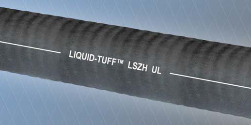Product image for AFC 6706-24-00 1-1/2" Low Smoke Zero Halogen Liquidtight Flexible Steel Conduit, Black, Type LSZH, LFMC (50ft Coil)