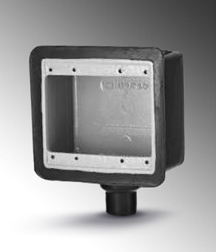 Product image for Calpipe PV0700FD2 3/4" PVC Coated Galvanized Rigid Device Box, Single Gang - FD2