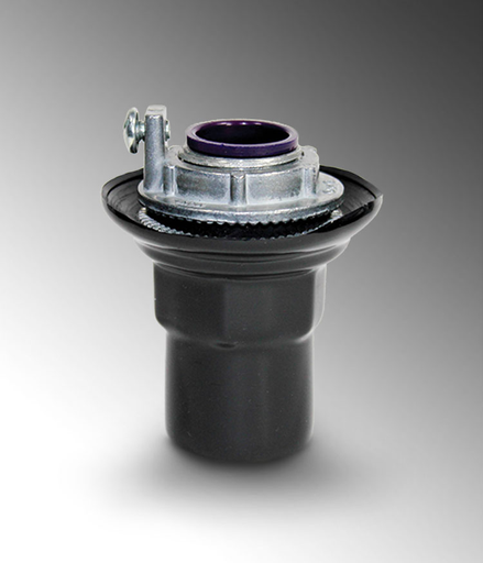 Product image for Calpipe PV5000STG11 5" PVC Coated Galvanized Rigid Knockout Hub With Ground