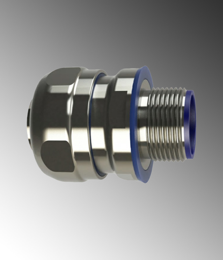 Product image for Calpipe S60700FCHG 3/4" Stainless Steel 316 Flex Hygienic Straight Connector