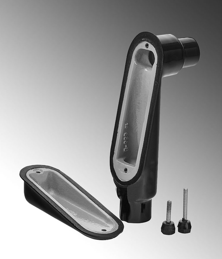 Product image for Calpipe PV4000LBD10900 4" PVC Coated Galvanized Rigid Pulling Elbow