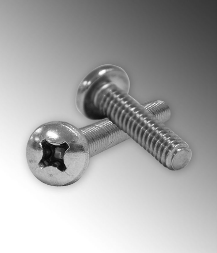 Product image for Calpipe S60200MS10 1/4" x 1" Stainless Steel 316 Machine Screw