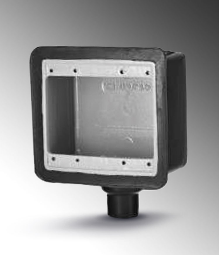 Product image for Calpipe PV0500FD12 1/2" PVC Coated Galvanized Rigid, Double Gang Device Boxes - FD